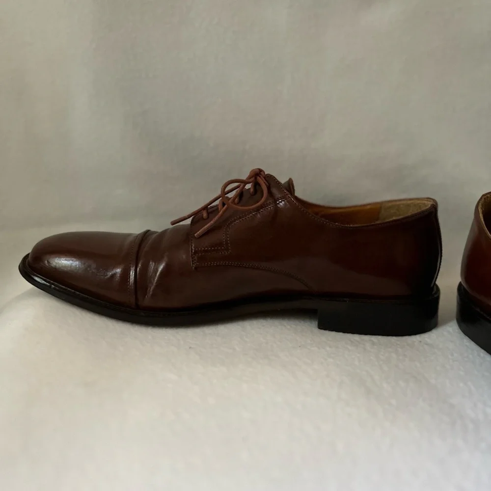 J. Murphy Size 11 1/2M Men’s Brown Leather Lace Up Shoes